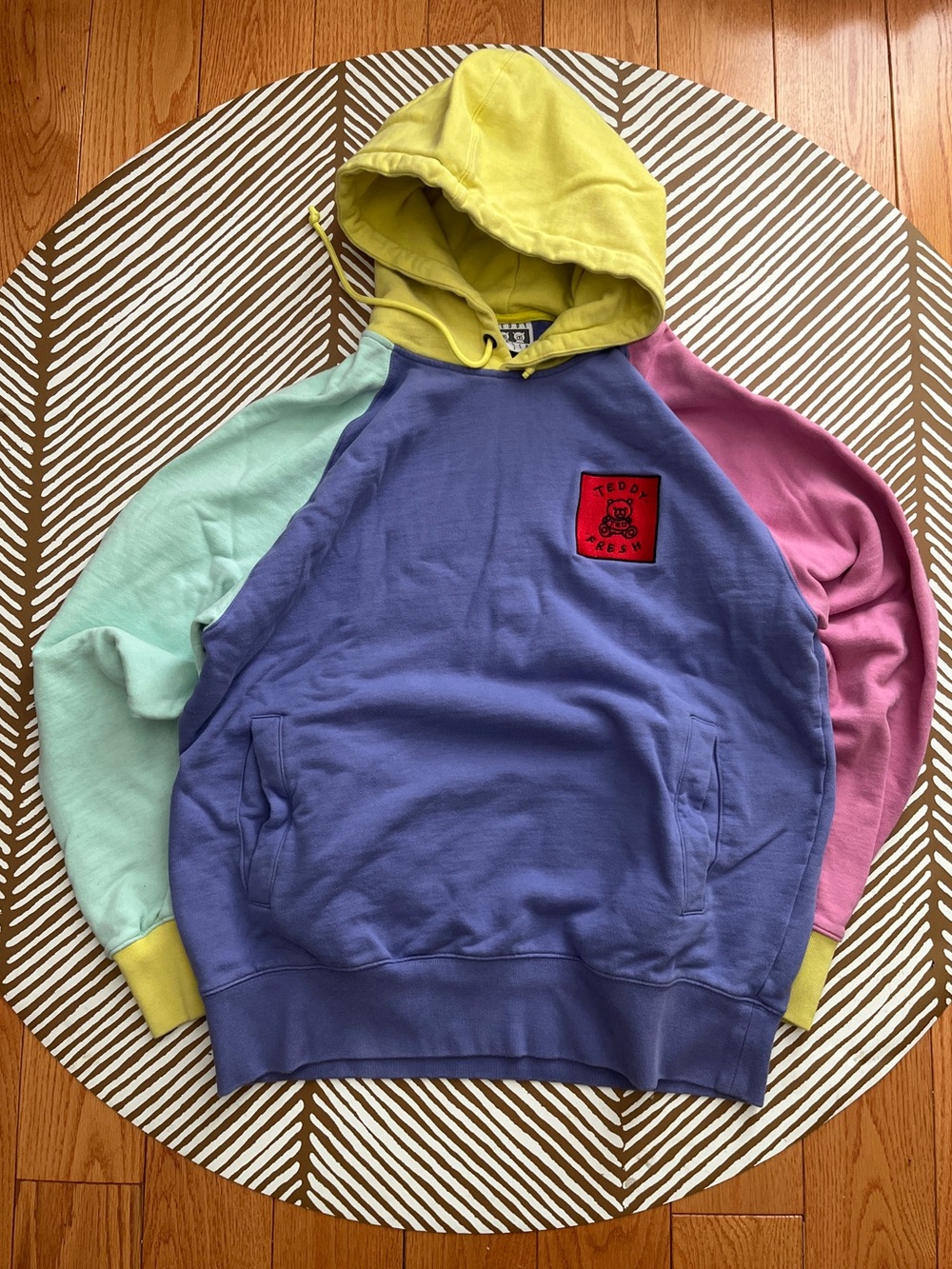 Teddy Fresh Color Block Hoodie (L)
